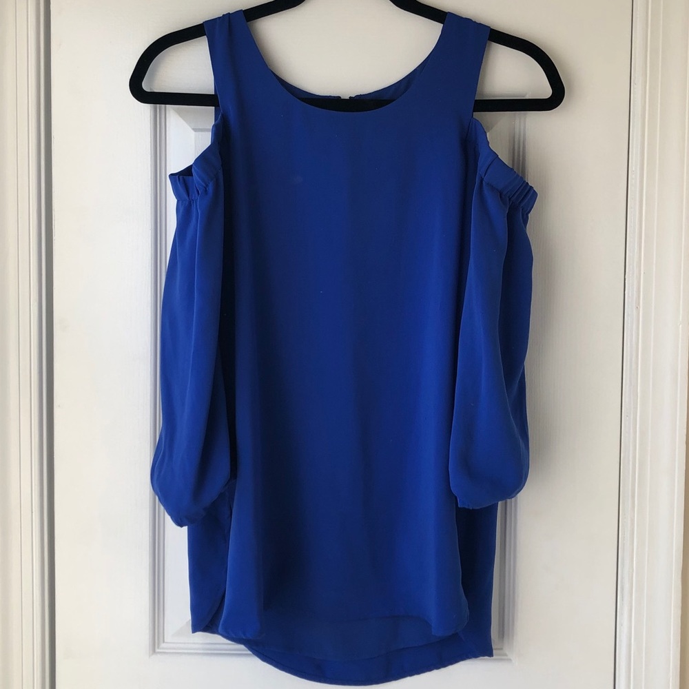 Naked Zebra Cold Shoulder Top